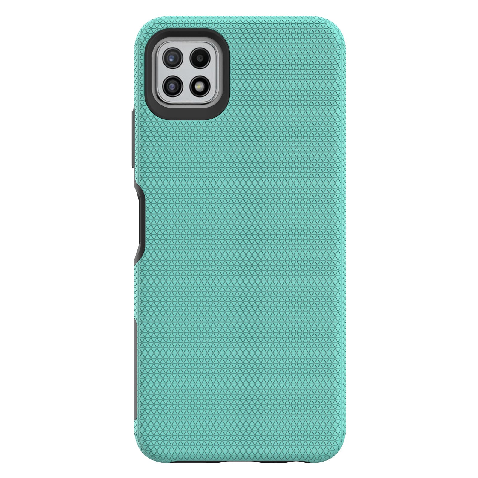 TPU PC Cover for Samsung Galaxy A22 5G (EU Version) Anti-scratch Hybrid Case Triangle Military Grade Fall Protection Back Shell TPU PC Cover for Samsung Galaxy A22 5G (EU Version) Anti-scratch Hybrid Case Triangle Military Grade Fall Protection Back Shell